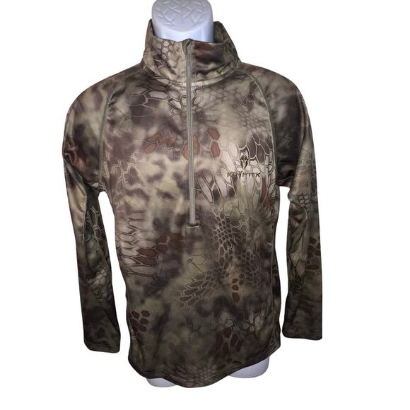 Kryptek Mandrake men’s size XS camo reptile Y2K Street Gothic 1/4 zip pullover ￼ - Picture 1 of 9